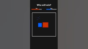BLUE VS. RED Square!  Who will win? #battle #blocks #simulation #adhd #animation
