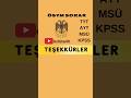 TEŞEKKÜR #tyt #ayt #yks #kpss #msü #ykstavsiye #tarih #yks #ekpss #2026kpss #önlisankpss