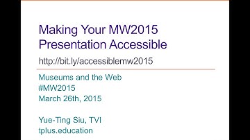 How to Give an Accessible Presentation