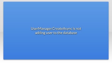 UserManager.CreateAsync is not adding user to the database