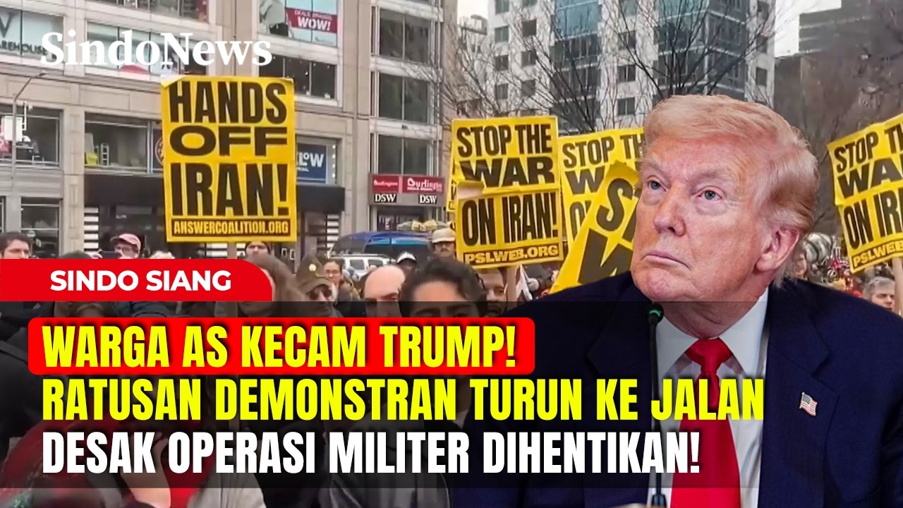 WARGA AS KECAM TRUMP! Demonstran Turun ke Jalan Desak Operasi Militer DIHENTIKAN! | Sindo Siang