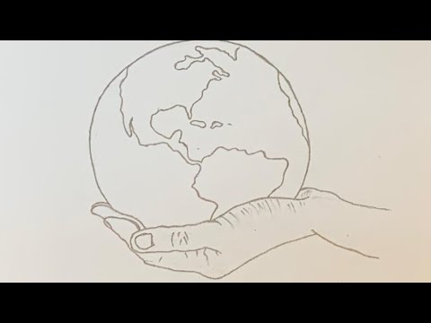 How To Draw Hand Holding Earth Save Earth Drawing Easy Pencil Drawing Youtube