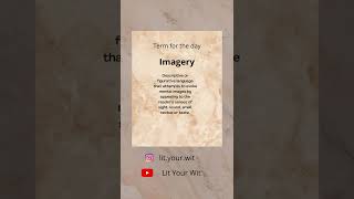 Define Imagery Term For The Day