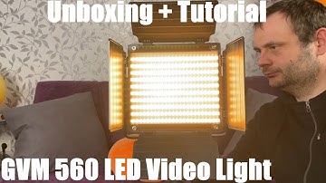 GVM 560 LED Video Light, Dimmable Bi-Color 2 Packs Pro. Photography Lighting unboxing & instructions