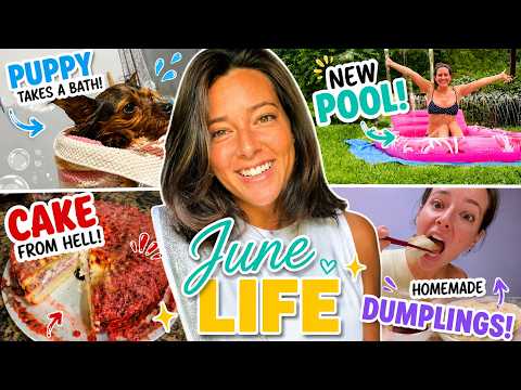 LIFE in JUNE is SWEET: Writing Club, New Sunbathing Pool, Homemade Dumplings, and a Cake from HELL!!
