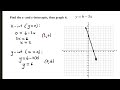 Intercepts and Slopes of Lines