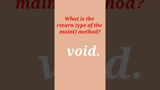 java main method #java  #javamcq #interview #short