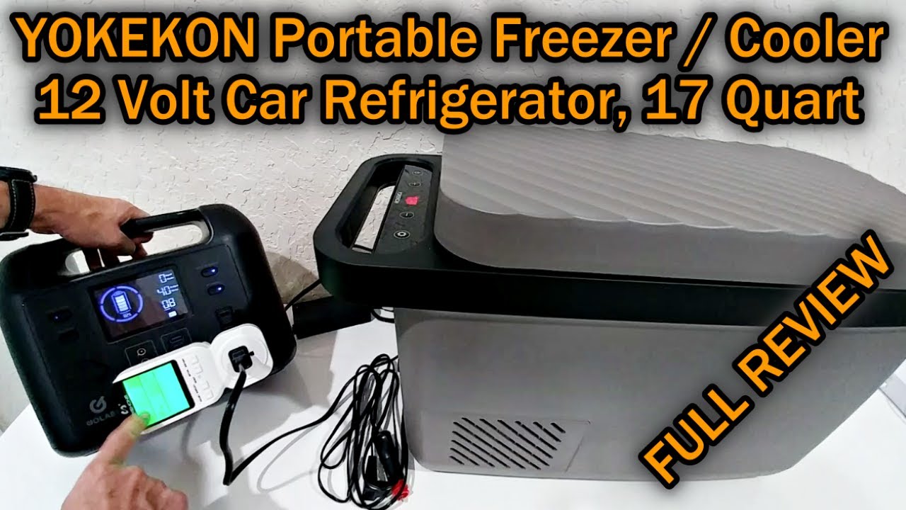 YOKEKON Portable Freezer 12 Volt Car Refrigerator LCD-FD-16, 17 Quart  Compressor Cooler FULL REVIEW 