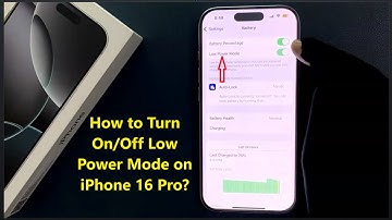 How to Turn On/Off Low Power Mode on iPhone 16 Pro?