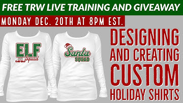 How to Create and Design a Custom Holiday Shirt with HTV & Rhinestones with the TRW Design Wizard