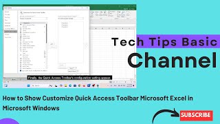 6 - How to Show Customize Quick Access Toolbar Microsoft Excel in Microsoft Windows #tips #windows