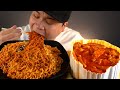 매운게 땡기는날에는 역시 엽떡 가장매운맛과 불닭볶음면 먹방~!! 리얼사운드 ASMR social eating Mukbang(Eating Show)