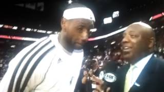 Chris Bosh videobomb during James Interview