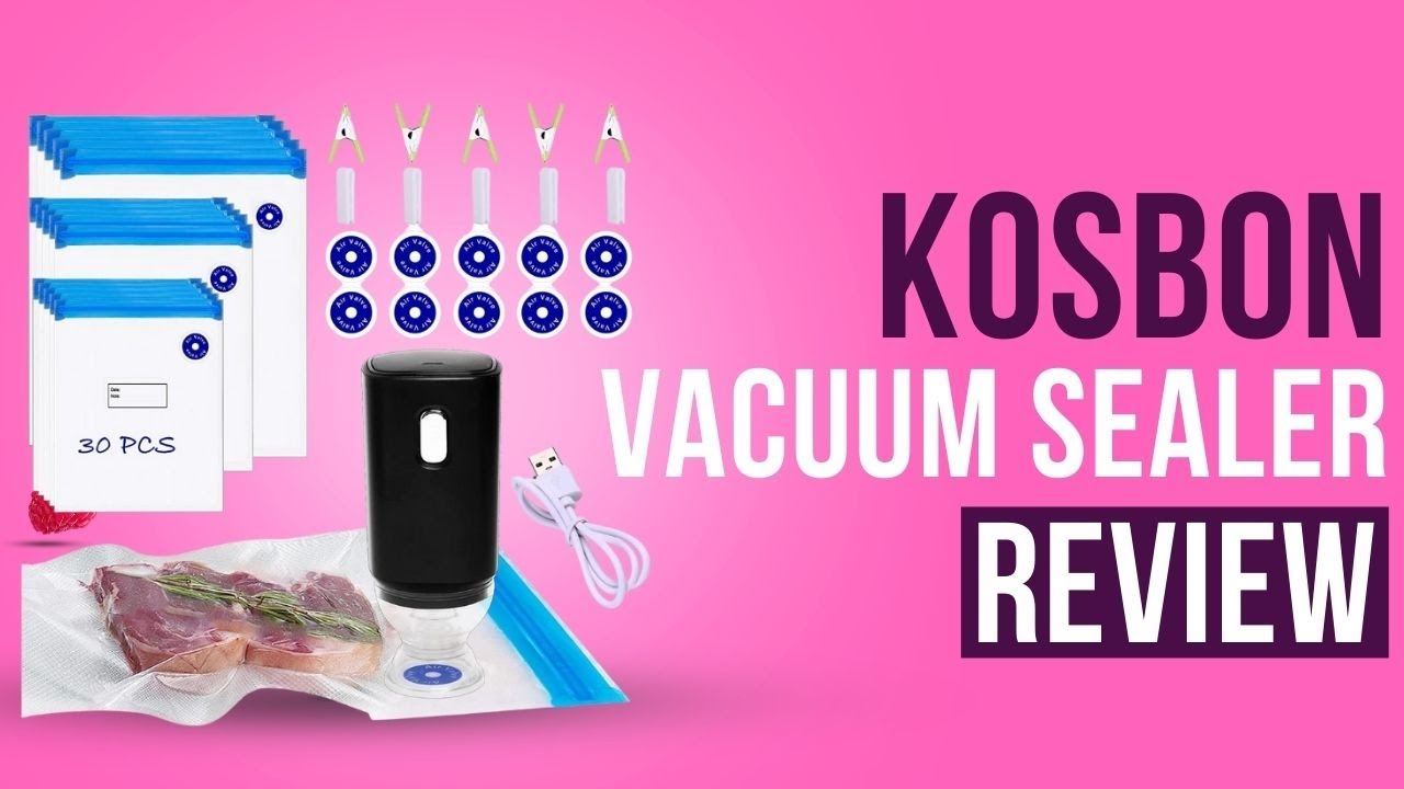 Kosbon uk-Sealer-18h-157 Sous Vide Bags, 42 PCS Electric Vacuum