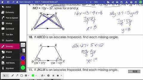 Unit 7 - Trapezoids (Non-Isosceles and Isosceles)
