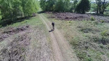 Using the follow me mode on the Parrot Anafi on mountainbike