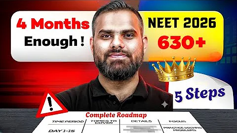 5 Steps to Crack NEET 2026 in 4 Months ! ⚠️ 630+ Full Strategy ! 🔥 MR Sir #neet2026 