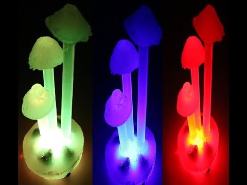 How to make a decorative color changing mushroom light. diy.