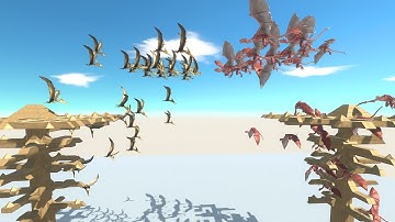 Flying Wars PTERANODON vs WYVERN - Animal Revolt Battle Simulator