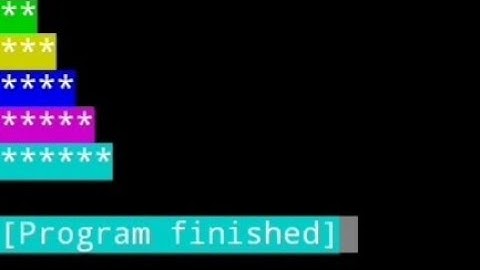 colourful star pattern in  python | ANSI  CODE