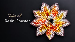 Tutorial Resin coaster/Easy Resin bloom_epoxy resin art