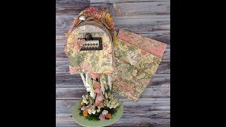 Graphic45 Garden Goddess mailbox envelope album tutorial video #3