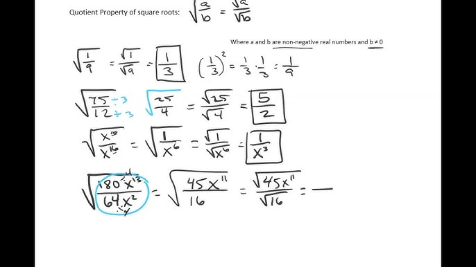 Square Root Product Property - Definition & Examples - Expii