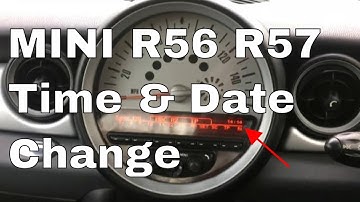 Mini One Cooper R56 R57 Set The Clock Adjust the Time and Date Reset
