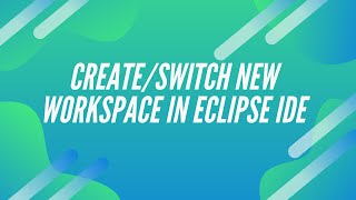 How to Change/Switch Workspace in Eclipse IDE( Create 2 projects on different workspaces) screenshot 4
