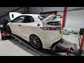 520bhp turbocharged fn2 on the dyno  mapped on ecutek