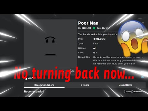 Buying The Poor Man Face On Roblox Youtube - poor man roblox