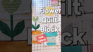Scrappy Flower Quilt Block With Free Pattern, Use Your Scrap Fabric To Make Quilt Blocks