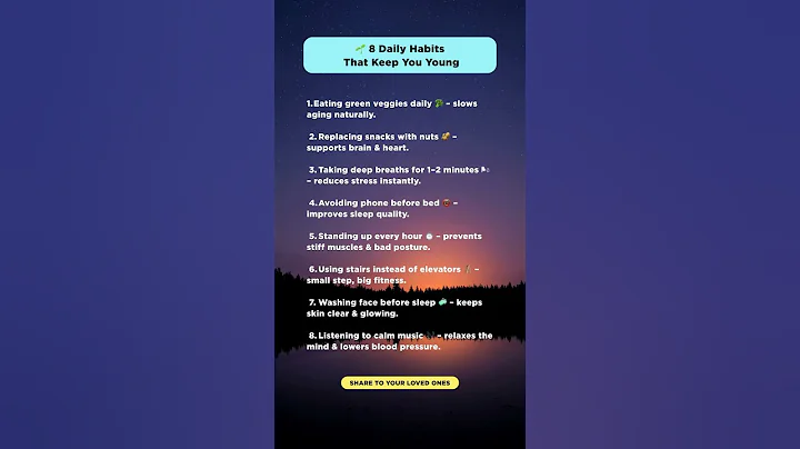 🌿 8 Daily Habits That Keep You Young Naturally ✨