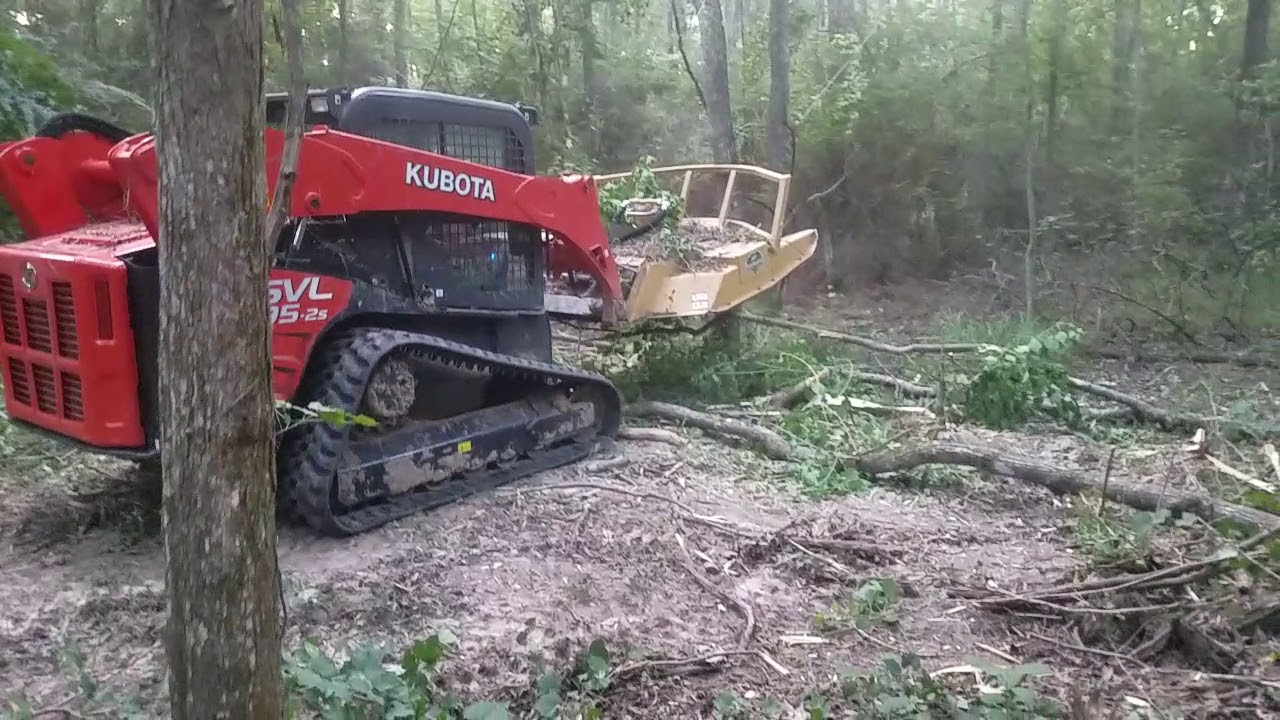 Kubota SVL95 2S skid steer diamond mower - YouTube