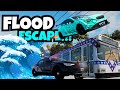 POLICE CHASE FLOOD ESCAPE MAYHEM!!! (BeamNG)