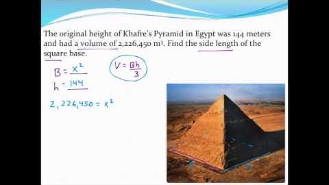 Working backwards from volume to find missing dimensions of pyramids and cones