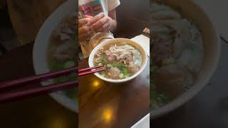Cambodian noodle soup shots food yummy eating ￼