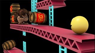 Pacman vs Donkey Kong crazy battle