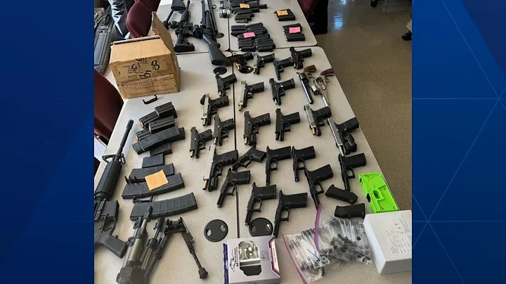 Man arrested after weapons cache found, DA says
