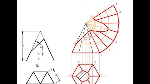 How to Draw the  Truncated  Front and Plan of Hexagonal Pyramid in AutoCAD