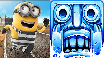 Despicable Me - Minion Rush : Minion Break Vs Temple Run 2 Frozen Festival !