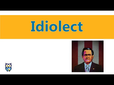 Video: I lingvistik hvad er idiolekt?