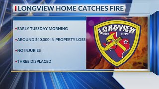 Residential fire in Longview displaces 3 occupants, amounts to $40k in property loss