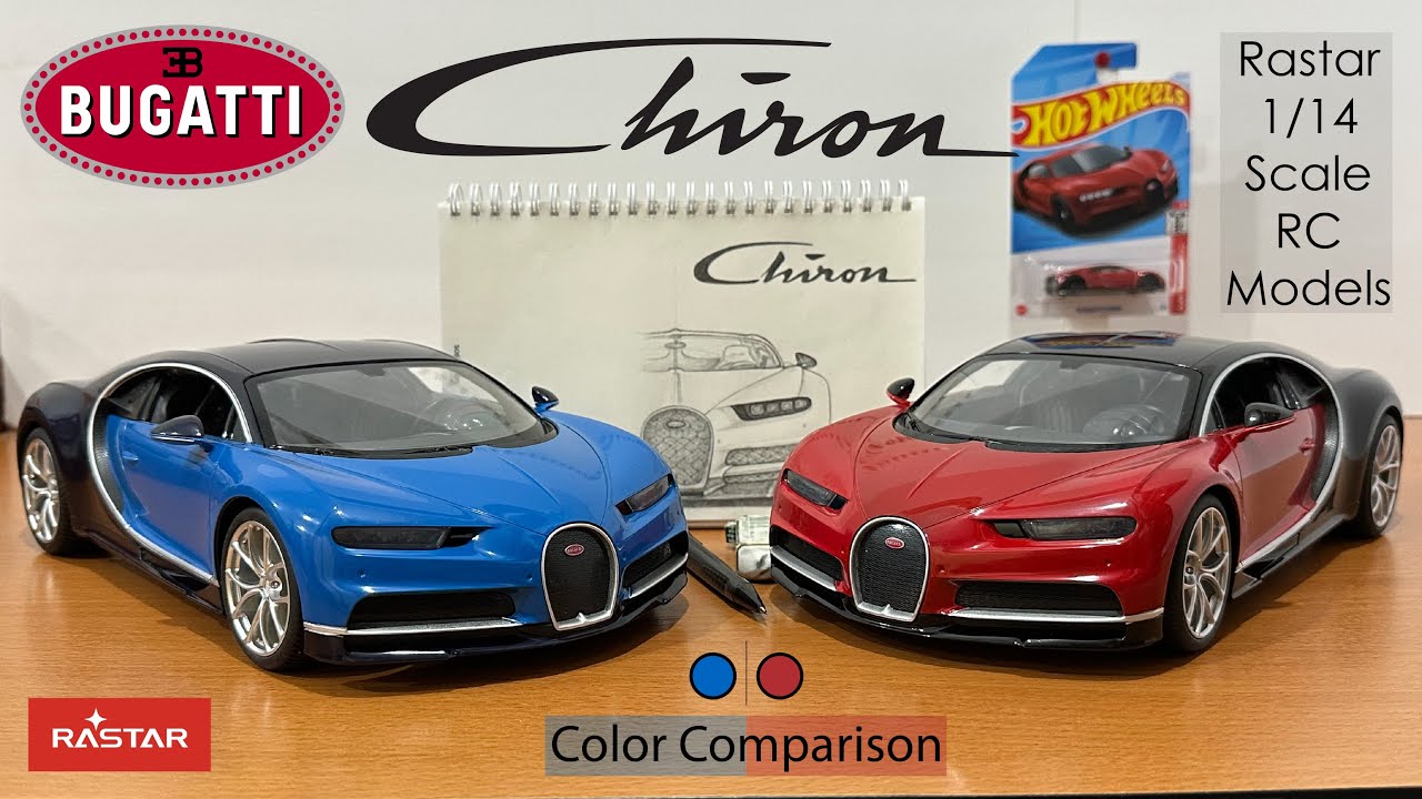Rastar Bugatti Chiron 1/14 Scale RC Model, Color Comparison - YouTube