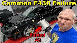 Replacing a Broken AC Compressor on a Ferrari F430