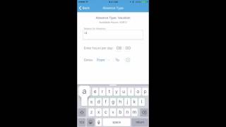 Requesting an Absence Through the Mobile App