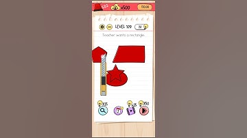level 109 brain test walkthrough|teacher wants a rectangle.