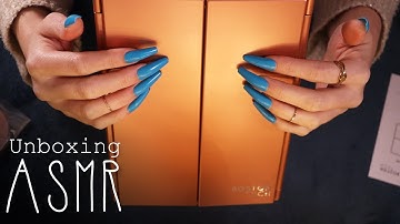 ASMR Folding mirror Amazon unboxing (🎧 soft spoken, sleepy cardboard sounds, tapping & scratching)