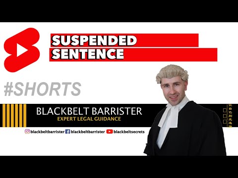 Suspended Sentence Explained #BlackBeltBarrister