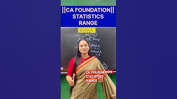 CA FOUNDATION QUANTITATIVE APTITUDE RANGE | #commerceshorts #ytshorts #quantitativeaptitude #range